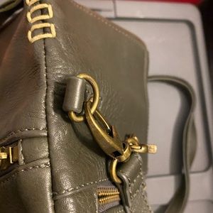 Lucky Brand Olive green leather satchel.